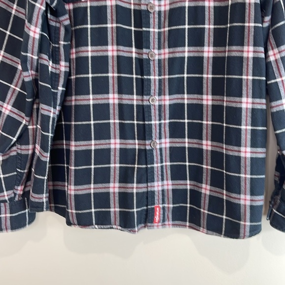 Wrangler Men's Plaid Flannel Shirt Black Red White Long Sleeve Button Up XL - Picture 4 of 14